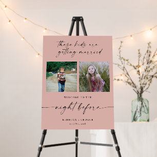 The Night Before Childhood Photos Wedding Sign