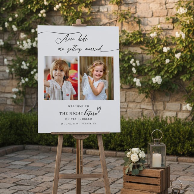 The Night Before Childhood Photos Wedding Sign (Creator Uploaded)