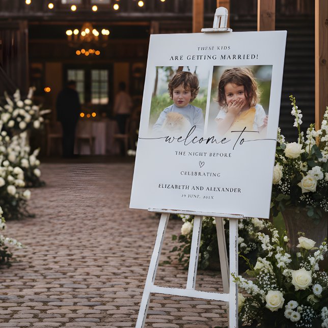 The Night Before Childhood Photos Wedding Sign (Creator Uploaded)