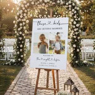 The Night Before Childhood Photos Wedding Sign