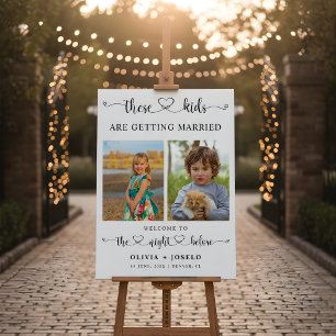 The Night Before Childhood Photos Wedding Sign