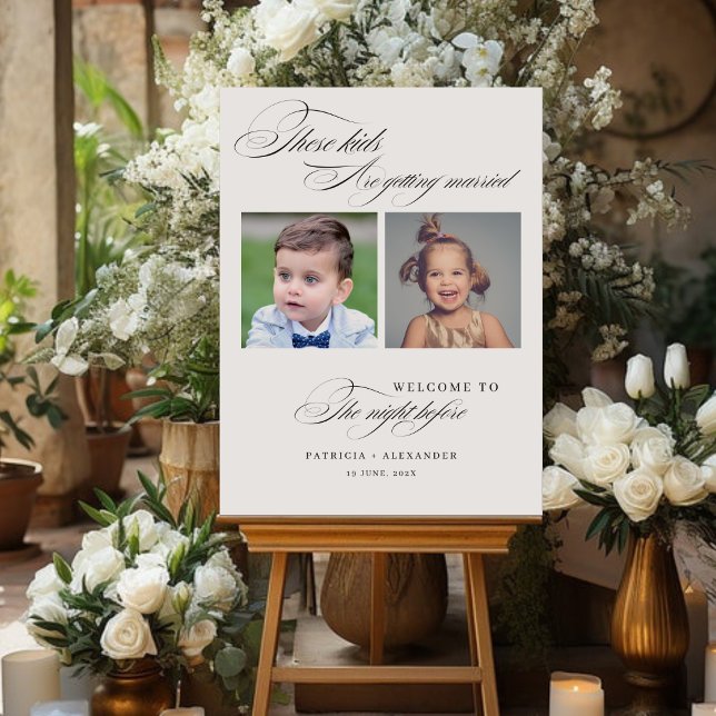 The Night Before Childhood Photos Wedding Sign (Creator Uploaded)