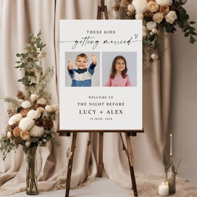 The Night Before Childhood Photos Wedding Sign (Creator Uploaded)