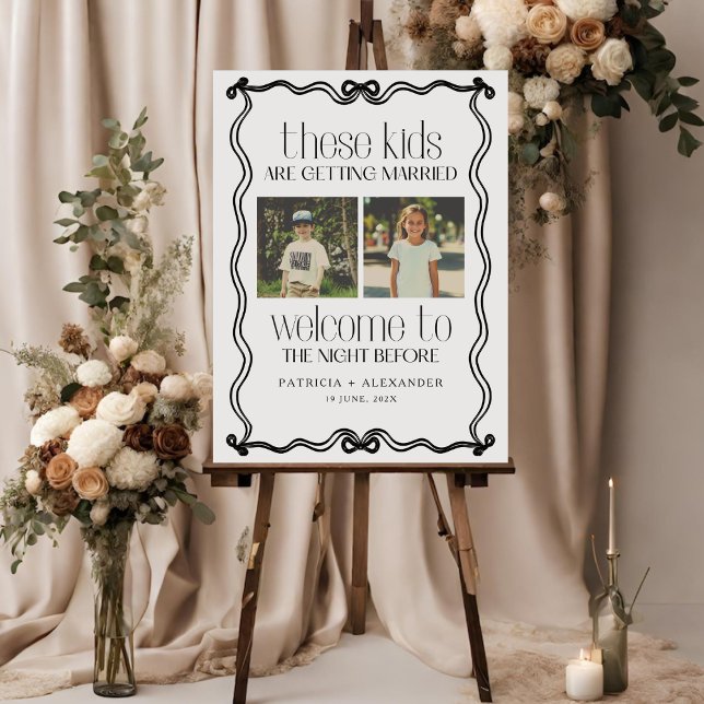 The Night Before Childhood Photos Wedding Sign (Creator Uploaded)