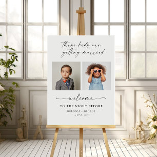 The Night Before Childhood Photos Wedding Sign