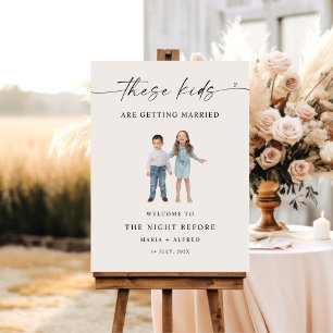 The Night Before Childhood Photos Wedding Sign