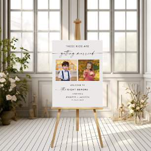 The Night Before Childhood Photos Wedding Sign