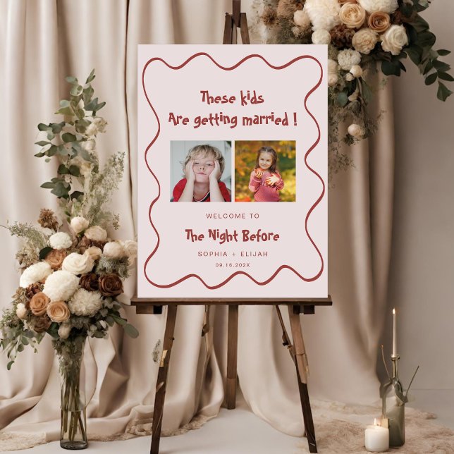The Night Before Childhood Photos Wedding Sign (Creator Uploaded)
