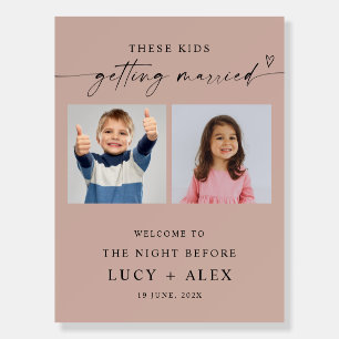 The Night Before Childhood Photos Wedding Sign