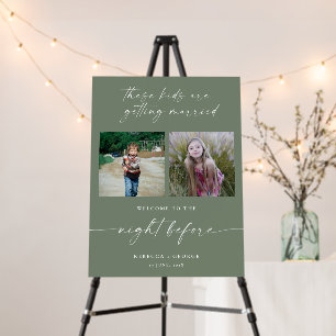 The Night Before Childhood Photos Wedding Sign