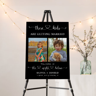 The Night Before Childhood Photos Wedding Sign