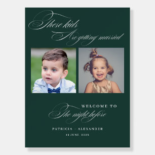 The Night Before Childhood Photos Wedding Sign