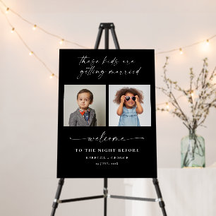 The Night Before Childhood Photos Wedding Sign