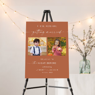 The Night Before Childhood Photos Wedding Sign