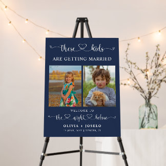 The Night Before Childhood Photos Wedding Sign
