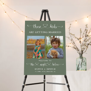 The Night Before Childhood Photos Wedding Sign