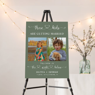 The Night Before Childhood Photos Wedding Sign