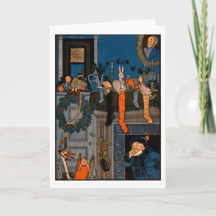 The Night Before Christmas, by Denlow, 1903 (colou Holiday Card