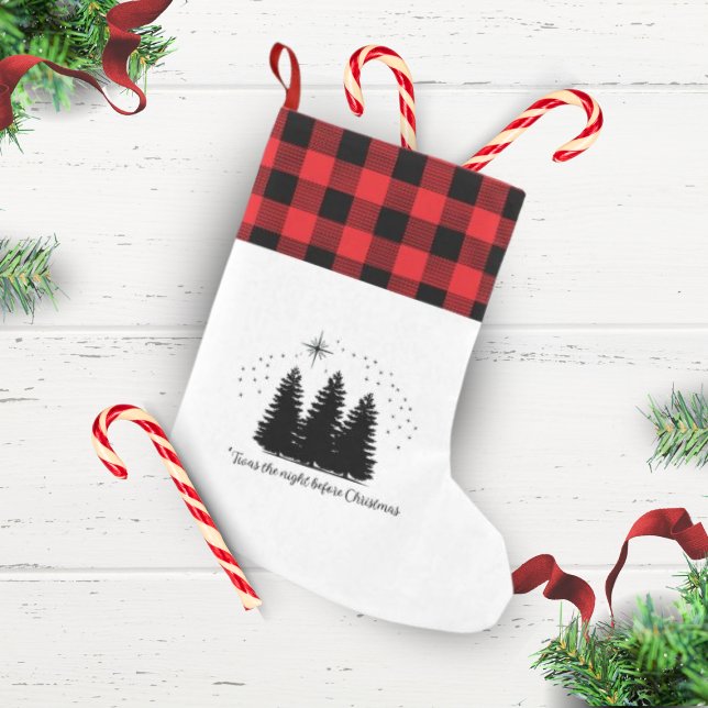 'The Night Before Christmas Minimalist Stocking (Classic elements adorn this stocking. )