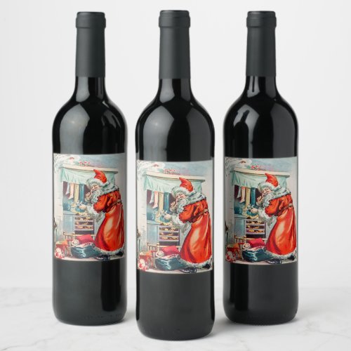 The Night Before Christmas Wine Label