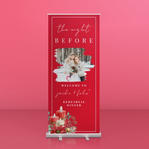 The Night Before ChristmasWinter Rehearsal Dinner Retractable Banner