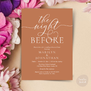 The Night Before, Classy Wedding Rehearsal Dinner Invitation