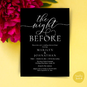 The Night Before, Classy Wedding Rehearsal Dinner Invitation