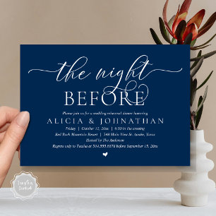 The Night Before, Classy Wedding Rehearsal Dinner Invitation