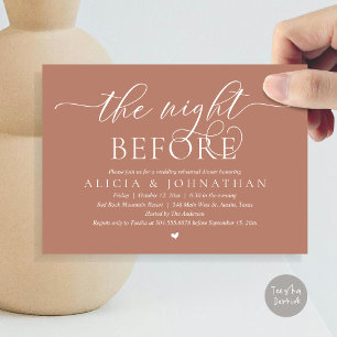 The Night Before, Classy Wedding Rehearsal Dinner Invitation