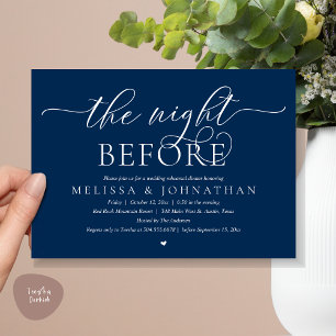 The Night Before, Classy Wedding Rehearsal Dinner Invitation