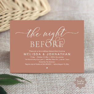 The Night Before, Classy Wedding Rehearsal Dinner Invitation
