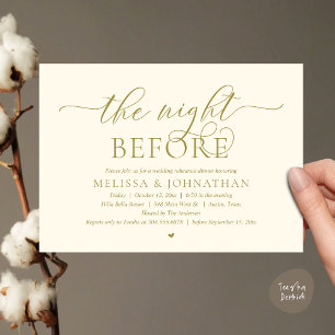 The Night Before, Classy Wedding Rehearsal Dinner Invitation