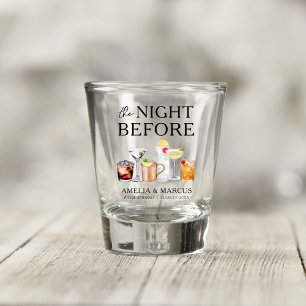 The Night Before Couple's Rehearsal Dinner Shot Glass