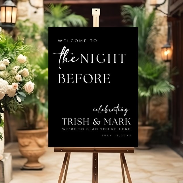 The Night Before Custom Rehearsal Dinner Welcome  Foam Board (Creator Uploaded)