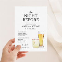 The Night Before Dinner Rehearsal & Drinks Invitat