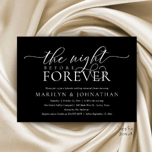 The Night Before Forever, Classy Rehearsal Dinner Invitation