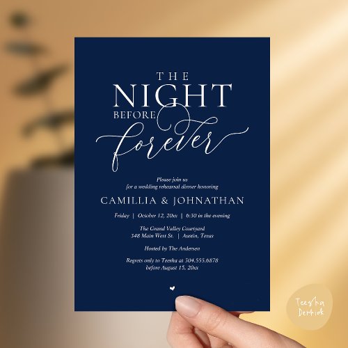 “The Night Before Forever” Ivory Navy Rehearsal