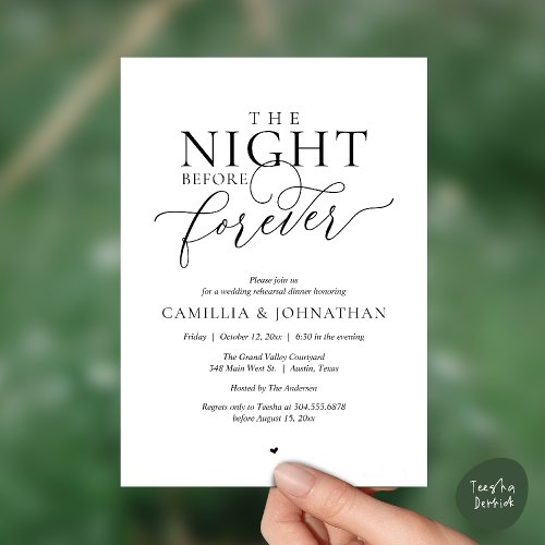“The Night Before Forever” Modern Rehearsal Dinner