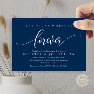 The Night Before Forever, Wedding Rehearsal Dinner Invitation