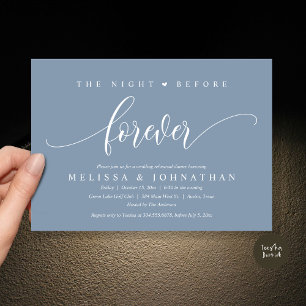 The Night Before Forever, Wedding Rehearsal Dinner Invitation