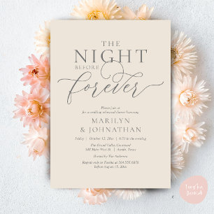 The Night Before Forever, Wedding Rehearsal Dinner Invitation