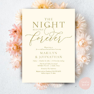 The Night Before Forever, Wedding Rehearsal Dinner Invitation