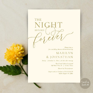 The Night Before Forever, Wedding Rehearsal Dinner Invitation