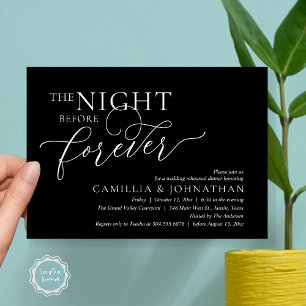 The Night Before Forever, Wedding Rehearsal Dinner Invitation