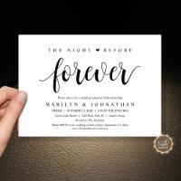 The Night Before Forever, Wedding Rehearsal Dinner
