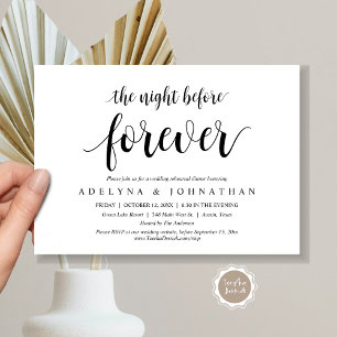 The Night Before Forever, Wedding Rehearsal Dinner Invitation