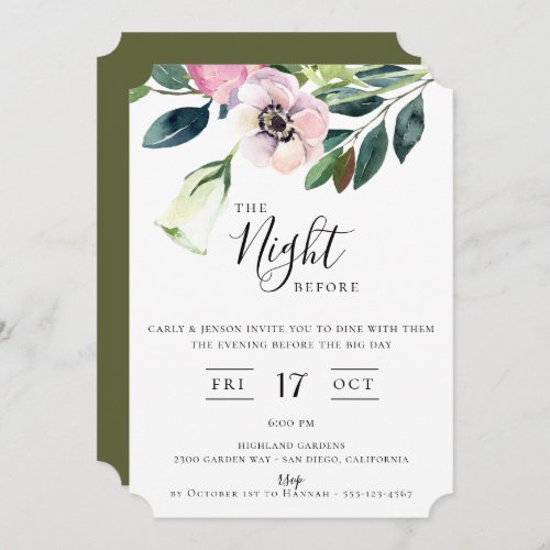 The Night Before Garden Bouquet Invitation