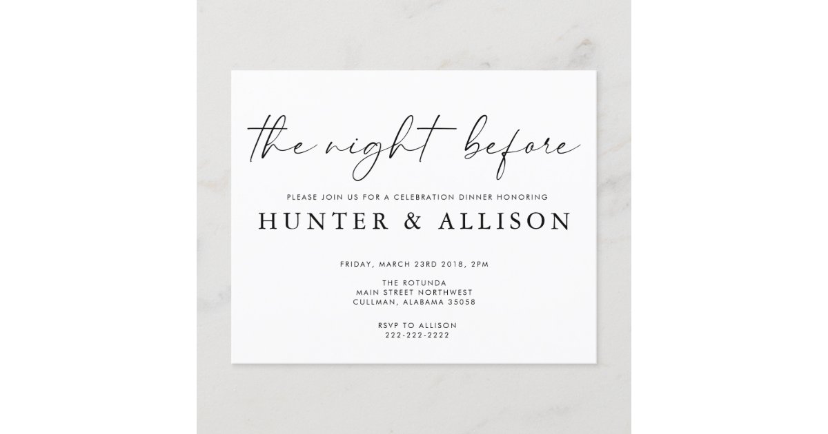 The Night Before | Invitation | Zazzle