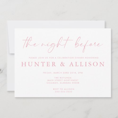 The Night Before | Invitation