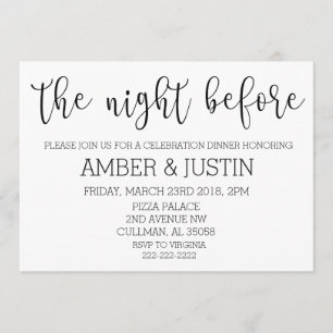 The Night Before Invitation